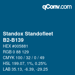 Color code: Standox Standofleet - B2-B139 | qconv.com