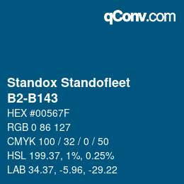 Color code: Standox Standofleet - B2-B143 | qconv.com