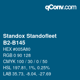 Código de color: Standox Standofleet - B2-B145 | qconv.com