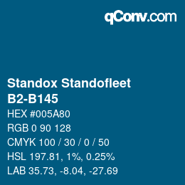 Code couleur: Standox Standofleet - B2-B145 | qconv.com