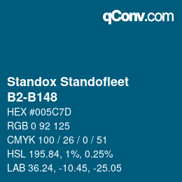 Code couleur: Standox Standofleet - B2-B148 | qconv.com