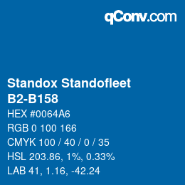 Color code: Standox Standofleet - B2-B158 | qconv.com