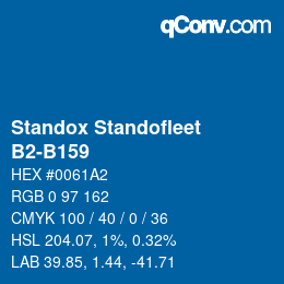 カラーコード: Standox Standofleet - B2-B159 | qconv.com