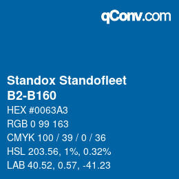 Color code: Standox Standofleet - B2-B160 | qconv.com