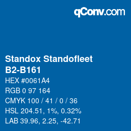 Código de color: Standox Standofleet - B2-B161 | qconv.com