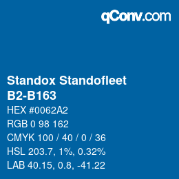 Código de color: Standox Standofleet - B2-B163 | qconv.com