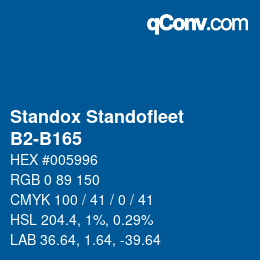 Code couleur: Standox Standofleet - B2-B165 | qconv.com