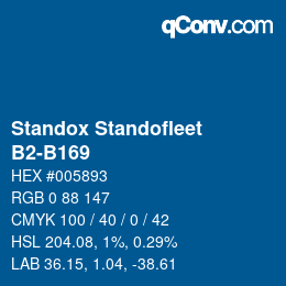Color code: Standox Standofleet - B2-B169 | qconv.com