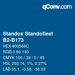 Color code: Standox Standofleet - B2-B173 | qconv.com