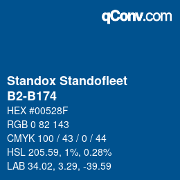 Color code: Standox Standofleet - B2-B174 | qconv.com