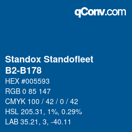 Color code: Standox Standofleet - B2-B178 | qconv.com