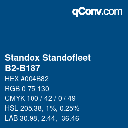 Color code: Standox Standofleet - B2-B187 | qconv.com