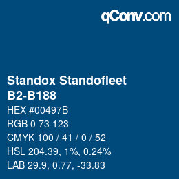 Color code: Standox Standofleet - B2-B188 | qconv.com