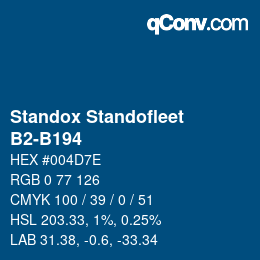 Color code: Standox Standofleet - B2-B194 | qconv.com