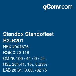 Code couleur: Standox Standofleet - B2-B201 | qconv.com