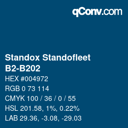 Color code: Standox Standofleet - B2-B202 | qconv.com