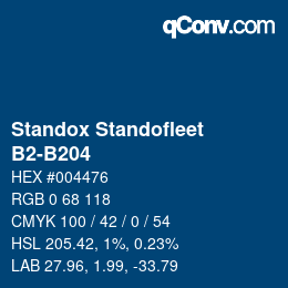 カラーコード: Standox Standofleet - B2-B204 | qconv.com