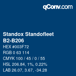 Color code: Standox Standofleet - B2-B206 | qconv.com