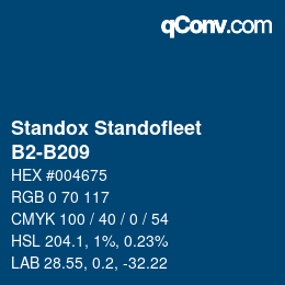 Color code: Standox Standofleet - B2-B209 | qconv.com