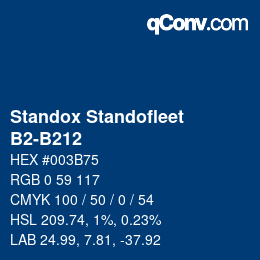 Color code: Standox Standofleet - B2-B212 | qconv.com