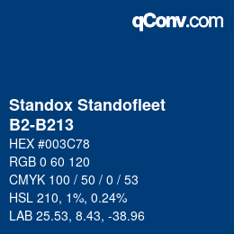 Color code: Standox Standofleet - B2-B213 | qconv.com