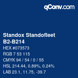 Code couleur: Standox Standofleet - B2-B214 | qconv.com