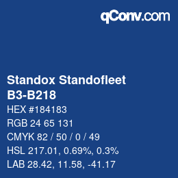 Código de color: Standox Standofleet - B3-B218 | qconv.com