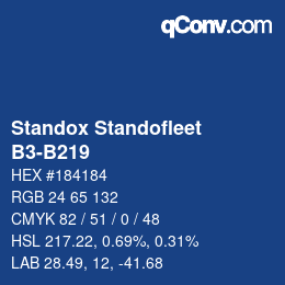 Color code: Standox Standofleet - B3-B219 | qconv.com