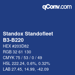 Código de color: Standox Standofleet - B3-B220 | qconv.com