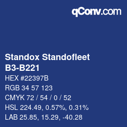 Color code: Standox Standofleet - B3-B221 | qconv.com