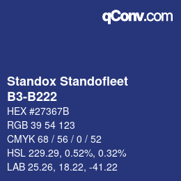 Código de color: Standox Standofleet - B3-B222 | qconv.com