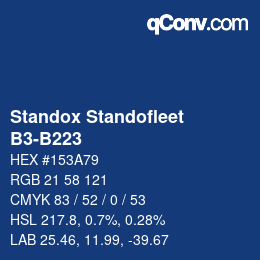 Color code: Standox Standofleet - B3-B223 | qconv.com