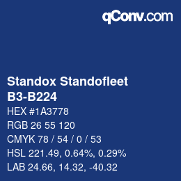 Farbcode: Standox Standofleet - B3-B224 | qconv.com