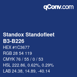 Color code: Standox Standofleet - B3-B226 | qconv.com
