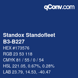 Color code: Standox Standofleet - B3-B227 | qconv.com