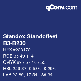 Código de color: Standox Standofleet - B3-B230 | qconv.com