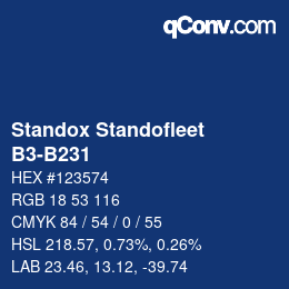 Código de color: Standox Standofleet - B3-B231 | qconv.com