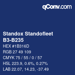 Color code: Standox Standofleet - B3-B235 | qconv.com