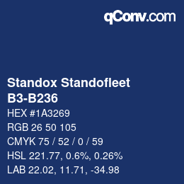 Color code: Standox Standofleet - B3-B236 | qconv.com