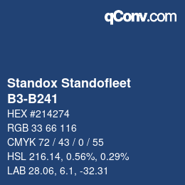 Farbcode: Standox Standofleet - B3-B241 | qconv.com