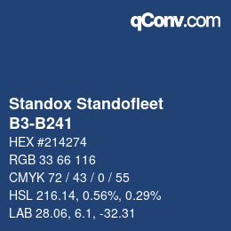 Color code: Standox Standofleet - B3-B241 | qconv.com
