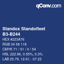 Código de color: Standox Standofleet - B3-B244 | qconv.com