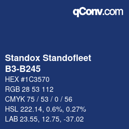 Color code: Standox Standofleet - B3-B245 | qconv.com