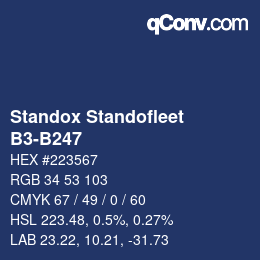 Color code: Standox Standofleet - B3-B247 | qconv.com