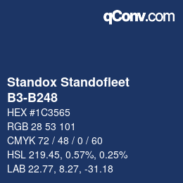 Farbcode: Standox Standofleet - B3-B248 | qconv.com