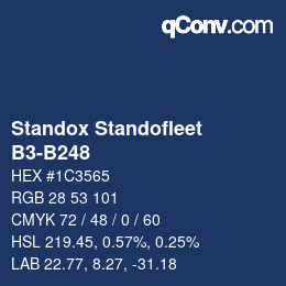 Código de color: Standox Standofleet - B3-B248 | qconv.com