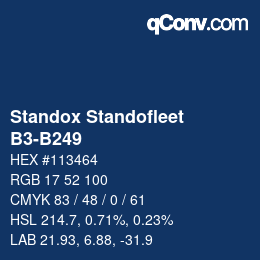 Color code: Standox Standofleet - B3-B249 | qconv.com