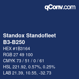 Color code: Standox Standofleet - B3-B250 | qconv.com