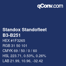 Farbcode: Standox Standofleet - B3-B251 | qconv.com