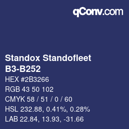 Color code: Standox Standofleet - B3-B252 | qconv.com